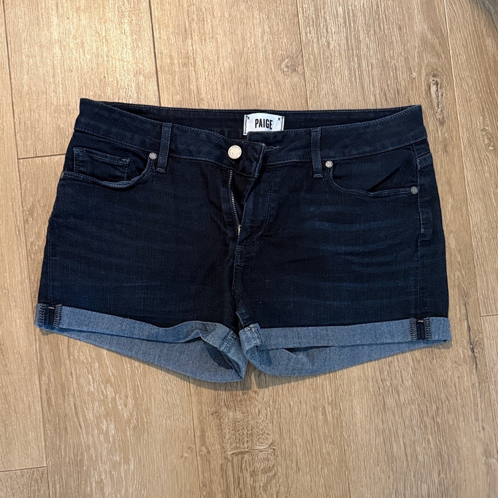 Paige Women's Dark Blue Denim Shorts